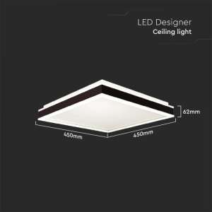 LED плафон квадратен 24W 4000K VT-7782 V-TAC черен | Rotozoom