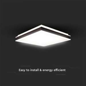 LED плафон квадратен 24W 4000K VT-7782 V-TAC черен | Rotozoom