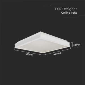 LED плафон квадратен 24W 4000K VT-7782 V-TAC бял | Rotozoom