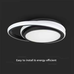 LED плафон кръгъл 24W 4000K VT-7783 V-TAC черен | AVStore