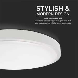 LED плафон кръгъл 18W 6500K VT-8618 V-TAC бял | Rotozoom