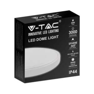 LED плафон кръгъл 30W 3000K VT-8630 V-TAC бял | Rotozoom