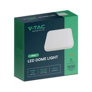 LED плафон квадратен 24W 3000K VT-8624 V-TAC бял | Rotozoom