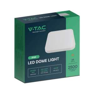 LED плафон квадратен 24W 6500K VT-8624 V-TAC бял | Rotozoom