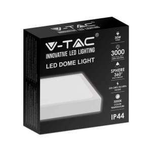 LED плафон квадратен 30W 6500K VT-8630 V-TAC бял | Rotozoom