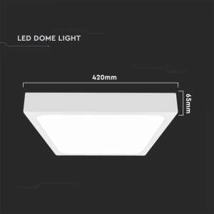 LED плафон квадратен 30W 6500K VT-8630 V-TAC бял | Rotozoom