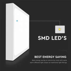 LED плафон квадратен 30W 6500K VT-8630 V-TAC бял | Rotozoom