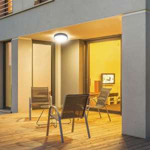 LED плафон кръгъл 18W 3000K VT-8618 V-TAC черен | Rotozoom