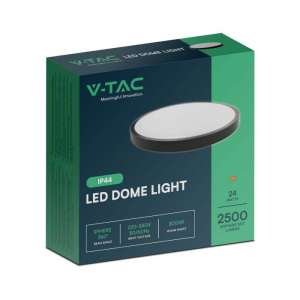 LED плафон кръгъл 24W 3000K VT-8624 V-TAC черен | Rotozoom