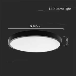 LED плафон кръгъл 36W 6500K VT-8630 V-TAC черен | AVStore