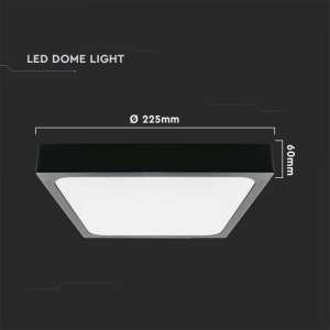 LED плафон квадратен 18W 3000K VT-8618 V-TAC черен | Rotozoom