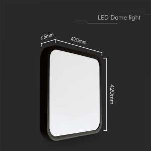 LED плафон квадратен 48W 6500K VT-8630 V-TAC черен | Rotozoom