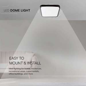 LED плафон квадратен 48W 6500K VT-8630 V-TAC черен | Rotozoom