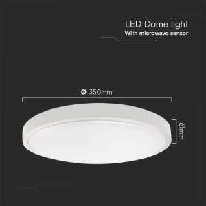 LED плафон кръгъл 24W 6500K със сензор за движение VT-8624S V-TAC бял | Rotozoom