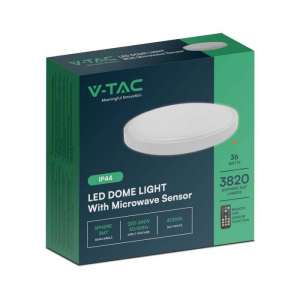 LED плафон кръгъл 36W 4000K със сензор за движение VT-8630S V-TAC бял | Rotozoom