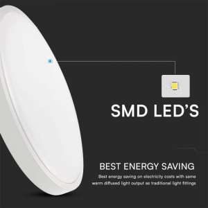 LED плафон кръгъл 36W 4000K със сензор за движение VT-8630S V-TAC бял | Rotozoom