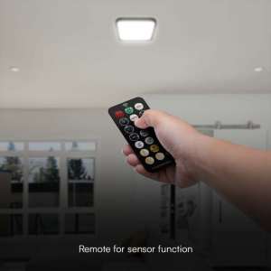 LED плафон квадратен 18W 4000K със сензор за движение VT-8611S V-TAC черен | Rotozoom