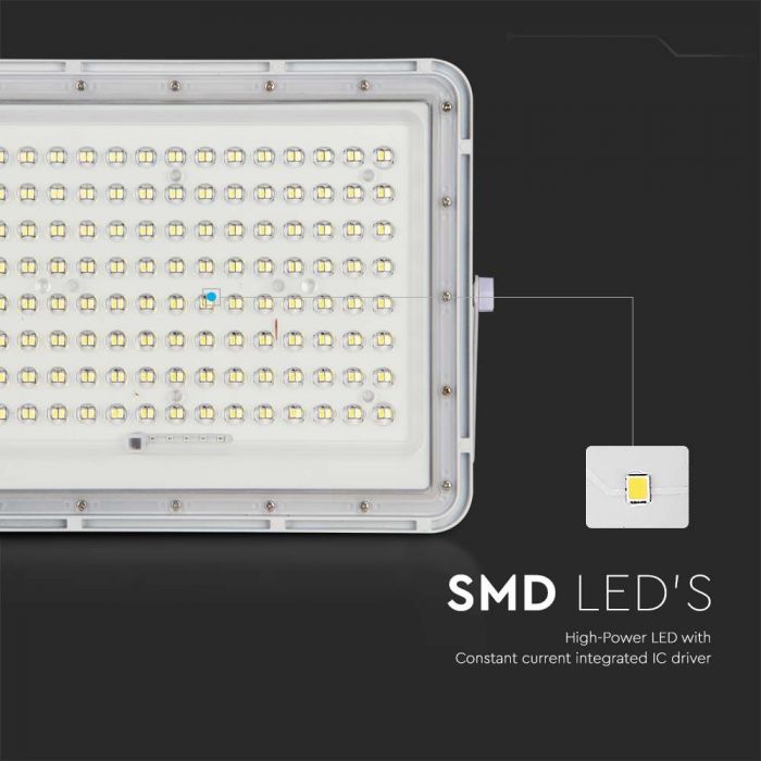 7845-i1 LED соларен прожектор 20W 6400K VT-180W бял | AVStore