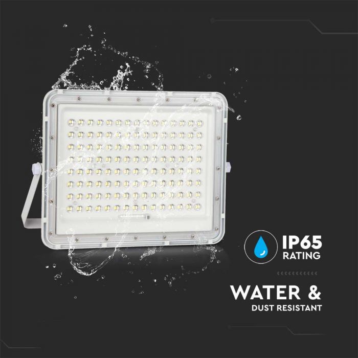 7845-i4 LED соларен прожектор 20W 6400K VT-180W бял | AVStore
