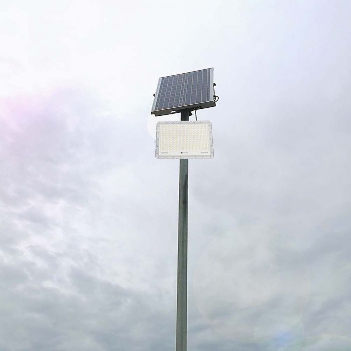 7847-a2_1 LED соларен прожектор 30W 4000K VT-240W бял | AVStore