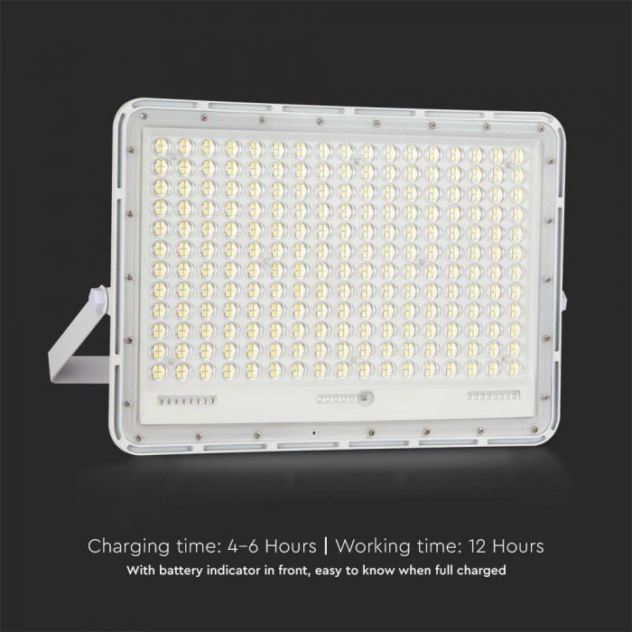 7847-i6_1 LED соларен прожектор 30W 4000K VT-240W бял | AVStore