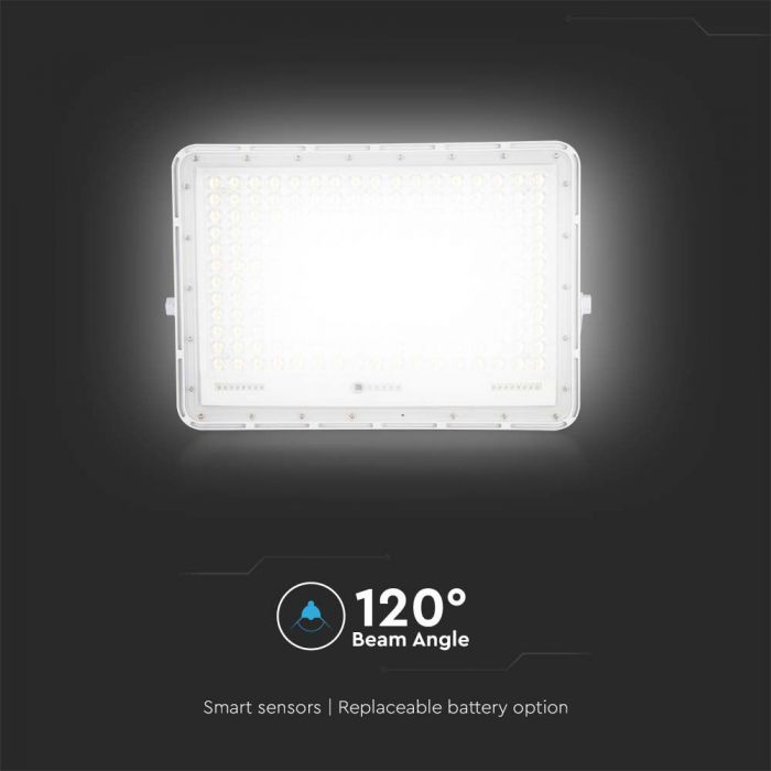 7847-i7_1 LED соларен прожектор 30W 4000K VT-240W бял | AVStore