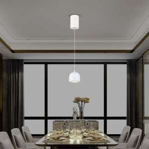 LED пендел с регулируем кабел Ø100mm 8.5W 3000K V-TAC VT-7795 бял | Rotozoom