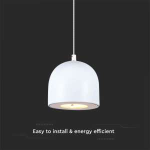 LED пендел с регулируем кабел Ø100mm 8.5W 3000K V-TAC VT-7795 бял | Rotozoom