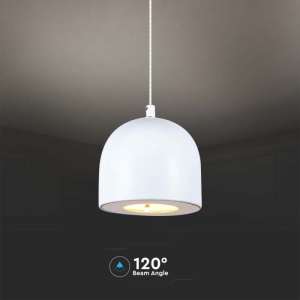 LED пендел с регулируем кабел Ø100mm 8.5W 3000K V-TAC VT-7795 бял | Rotozoom