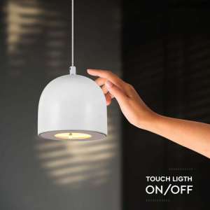 LED пендел с регулируем кабел Ø100mm 8.5W 3000K V-TAC VT-7795 бял | Rotozoom