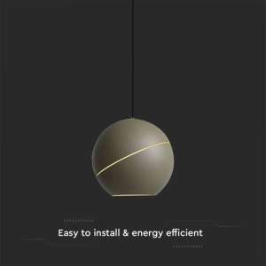 LED пендел с регулируем кабел Ø120mm 8.5W 3000K V-TAC VT-7797 златист | Rotozoom