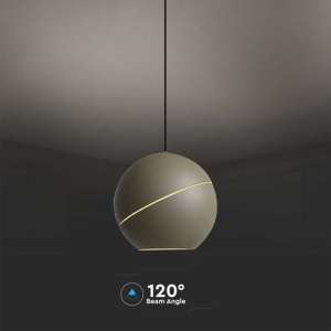 LED пендел с регулируем кабел Ø120mm 8.5W 3000K V-TAC VT-7797 златист | Rotozoom