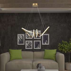 LED пендел висящ 24W 3000K V-TAC VT-7798 златист | Rotozoom