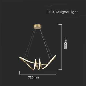 LED пендел висящ 24W 3000K V-TAC VT-7798 златист | Rotozoom