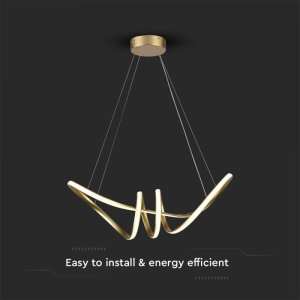 LED пендел висящ 24W 3000K V-TAC VT-7798 златист | Rotozoom