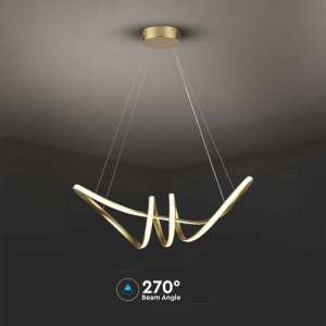 LED пендел висящ 24W 3000K V-TAC VT-7798 златист | Rotozoom