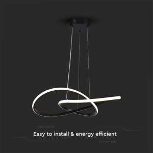 LED пендел висящ 20W 3000K V-TAC VT-7799 черен | Rotozoom