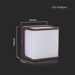 LED стенна лампа 8W 4000K VT-708 V-TAC кафява | AVStore
