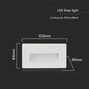 LED лампа за стъпала 3W 3000K VT-1130 V-TAC бяла | Rotozoom