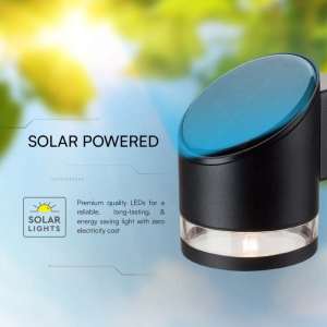 LED соларна стенна лампа 1W 3000K VT-1138 V-TAC черна | AVStore