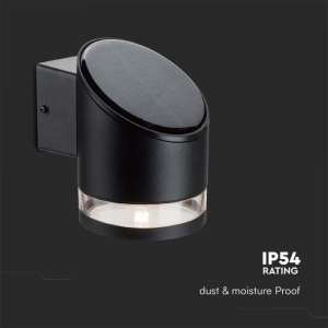 LED соларна стенна лампа 1W 3000K VT-1138 V-TAC черна | AVStore