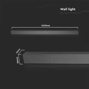LED линейна стенна лампа 23W 3000K VT-1178 V-TAC черна | Rotozoom