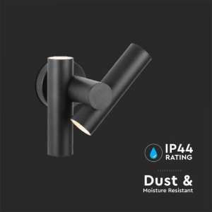 LED двустранна стенна лампа 6W 4000K VT-1186 V-TAC черна | AVStore