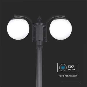 Осветително тяло (2xE27) VT-1232 V-TAC черно 2 метра | Rotozoom