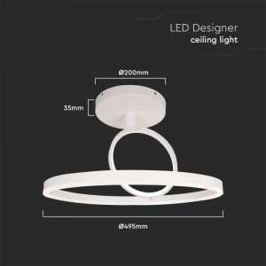 LED плафон кръгъл 37W 4000K VT-7907 V-TAC бял | AVStore