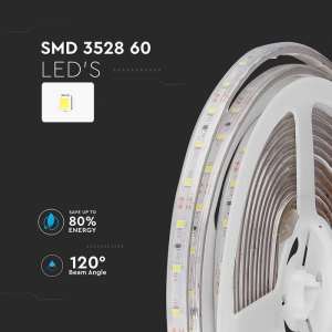 LED лента червена 5W/M IP65 12V VT-3528 V-TAC | AVStore