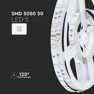 LED лента 4W/M RGB IP20 12V VT-5050-30 V-TAC ролка 5 метра | Rotozoom