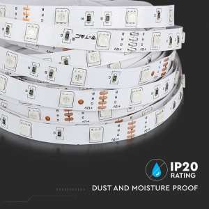 LED лента 4W/M RGB IP20 12V VT-5050-30 V-TAC ролка 5 метра | Rotozoom