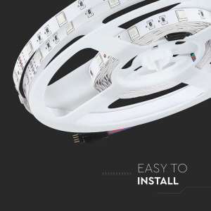 LED лента 4W/M RGB IP20 12V VT-5050-30 V-TAC ролка 5 метра | Rotozoom