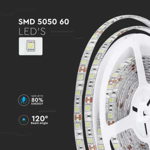 LED лента 7W/M RGB IP65 12V VT-5050-60 V-TAC ролка 5 метра | Rotozoom